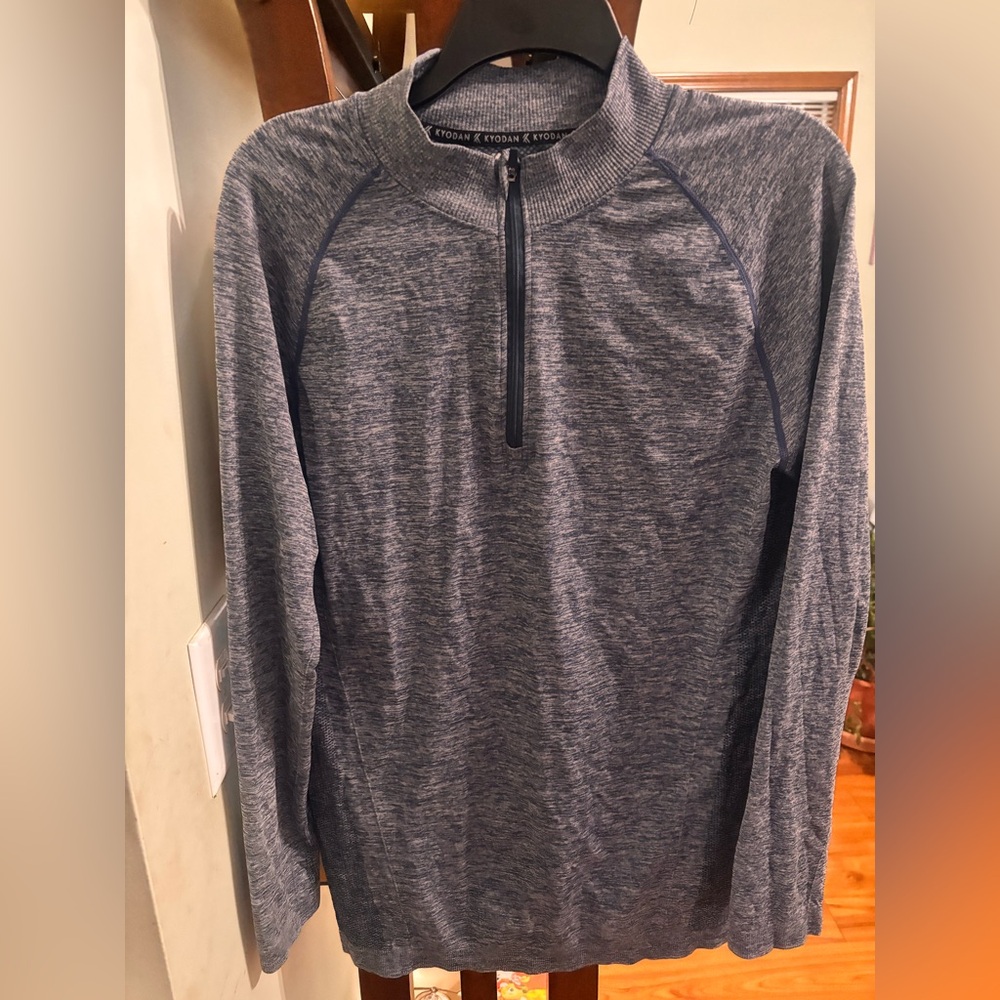 Kyodan Heathered Navy Blue Quarter-Zip Pullover